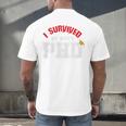 I Survived My Wife's PhD Graduation Slim Fit Shirt Men's Back Print T-Shirt