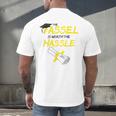 Tassel Worth The Hassle 2018 Graduation Quote Ylw Men's Back Print T-Shirt