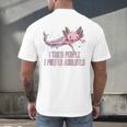 I Tried People I Prefer Axolotl Salamander Introvert Raglan Baseball Tee Men's Back Print T-Shirt