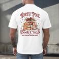 Vintage Retro North Pole Book Club Hot Cocoa Men's Back Print T-Shirt
