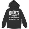 100 Days Of School Sarcastic Teacher Introvert Kid 100th Day Unisex Hoodie