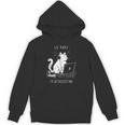 Antisocial Introvert Cat With Coffee On Computer Emo Goth Unisex Hoodie