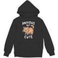 Anxious But Cute Anxiety Meme Cat Lover Introvert For Men Women Unisex Hoodie