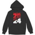 Class Of 2024 High School Senior Graduation Red Sports Style Unisex Hoodie