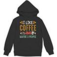 Coffee & Introvert Humor Tee Quote Cute Font Unisex Hoodie