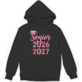 Coquette Pink Bow Flowers Senior 2026 2027 Graduation Unisex Hoodie