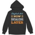 Digital Art Now Minimal Socializing Introvert Vintage Unisex Hoodie