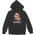 Ew People Capybara Christmas Lights Introvert Humor Unisex Hoodie Ew People Capybara Christmas Lights Introvert Humor Unisex Hoodie
