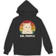 Ew People Introvert Cat Lover Crazy Colorful Cat Lady Unisex Hoodie