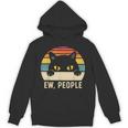 Ew People Retro Cat Vintage Anti-Social Introvert Unisex Hoodie