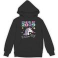 Girls Class Of 2029 Magical Unicorn Graduation Cap Unisex Hoodie