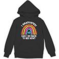 I Graduated Can I Go Back To Bed Now Graduation Hat Rainbow Unisex Hoodie