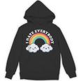 I Hate Everybody Rainbow Sarcastic Grumpy Introvert Unisex Hoodie I Hate Everybody Rainbow Sarcastic Grumpy Introvert Unisex Hoodie