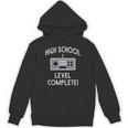 High School Graduation Shirt Level Complete Video Gamer Unisex Hoodie