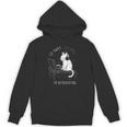 Introvert Cat With Coffee On Computer Antisocial Emo Goth Unisex Hoodie
