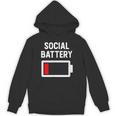 Introvert Low Social Battery Level Anti Social People Unisex Hoodie Introvert Low Social Battery Level Anti Social People Unisex Hoodie