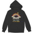 Take a Look It's In a Book Vintage Reading Teacher Rainbow Unisex Hoodie