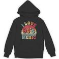 I Love 90's Music Retro Style Nostalgia Cassette 1990s Party Unisex Hoodie