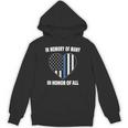In Memory Of Many Honor Of All Blue Line American Flag Hear Unisex Hoodie In Memory Of Many Honor Of All Blue Line American Flag Hear Unisex Hoodie