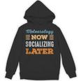 Meteorology Now Minimal Socializing Introvert Vintage Unisex Hoodie