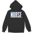 Nurse Glitch Aesthetic Graduation Nurse Glitch Graphic Art Unisex Hoodie