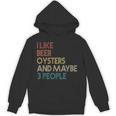 Oysters And Beer Lovers Introvert Quote Vintage Retro Unisex Hoodie