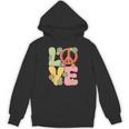 Peace Sign Love Groovy Vibes Costume Nostalgia 1980s Fashion Unisex Hoodie