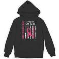 Pink In Memory Of Sister Breast Cancer Awareness Flag Unisex Hoodie