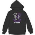 Purple In Memory Of My Dad Pancreatic Cancer Back Graphic Unisex Hoodie