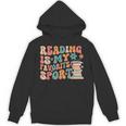 Reading Is My Favorite Sport Retro Groovy Book Lovers Unisex Hoodie