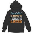 Sand Art Now Minimal Socializing Introvert Vintage Unisex Hoodie