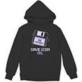 Save Icon IRL Retro Tech Humor Floppy Disk 90s Nostalgia Unisex Hoodie