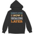 Silhouette Cutting Now Minimal Socializing Introvert Unisex Hoodie