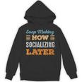 Soap Making Now Minimal Socializing Introvert Vintage Unisex Hoodie