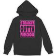Straight Outta Preschool Class Graduation Pink Unisex Hoodie