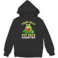 Toad-Ally 100 Days Smarter Frog Reading Book 100 School Day Unisex Hoodie