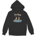 Two Thumbs Up I'm Fine Sarcastic Meme Introvert Humor Unisex Hoodie