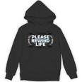 VHS Tape Rewind Glitch 90s Retro Nostalgia Please Rewind Unisex Hoodie