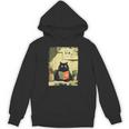 Vintage Japanese Cat Book Lovers Librarian Cat Dad Teacher Unisex Hoodie