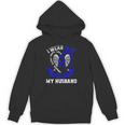 I Wear Blue In Memory Of My Husband Colon Cancer Awareness Unisex Hoodie