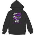 I Wear Purple In Memory For My Wife Dementia Awareness Unisex Hoodie
