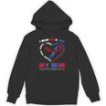 I Wear Red & Blue In My Memory Of My Mom CHD Awareness Month Unisex Hoodie