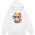 Adorable Book Lover Chipmunk With Reading Glasses Cute Premium Unisex Hoodie