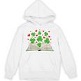 Book With Shamrocks Librarian Saint Patrick's Day Kids Unisex Hoodie