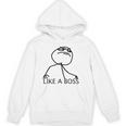 Like A Boss Rage Comic Meme Classic Internet Nostalgia Tee Unisex Hoodie