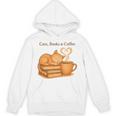 Cats Books And Coffee Heart Cozy Cat Lover Bookworm Readers Unisex Hoodie