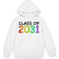 Class Of 2031 Pre-K -12th Grade Hand Prints Space Graduation Unisex Hoodie
