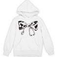 Cow Print Bow And Stethoscope Nurse RN Graduation Coquette Unisex Hoodie