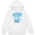 Frutiger Aero Aesthetic Tech Kawaii Milk Underwater Fishes Raglan Baseball Tee Unisex Hoodie
