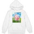 Frutiger Aero Aesthetic Tech Kawaii Strawberry Milk Fishes Raglan Baseball Tee Unisex Hoodie